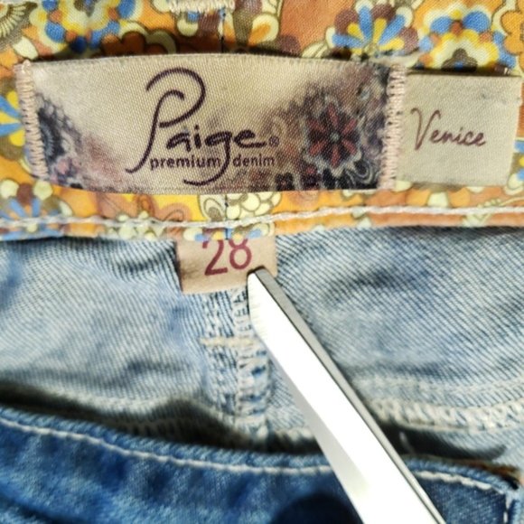Paige VENICE SKINNY STRETCH Crop Capri Jeans 28 25 - Picture 7 of 8